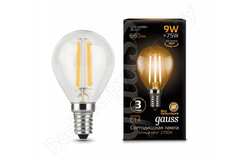 Лампа Gauss Filament Globe LED 9W E14 2700K