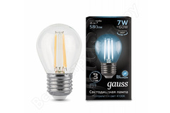 Лампа Gauss Filament Globe LED 7W E27 4100K