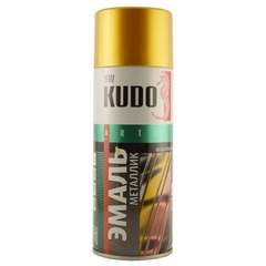 Эмаль аэрозольная золото 520мл KUDO