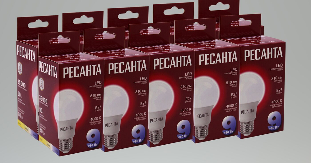 Лампа LED Ресанта LL-R-С37-6W-230-4K-E27