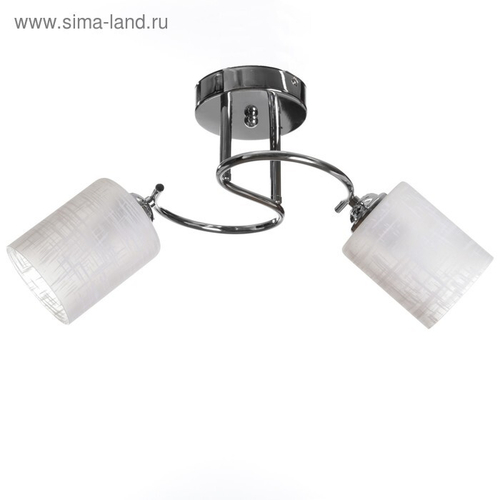 Люстра Каскад 2*60Вт Е27 хром