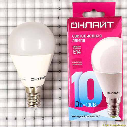 Лампа ОНЛАЙТ 61 966 OLL-G45-10-230-4K-E14