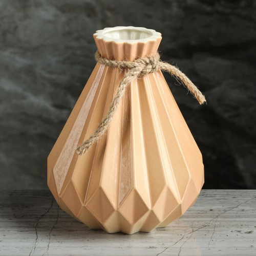 Ваза настольная "Модерн"оранжевая, 18 см