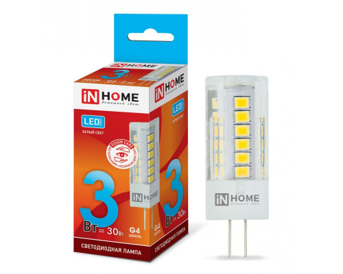 Лампа IN HOME LED-JC-VC 3вт 12в G4 4000K