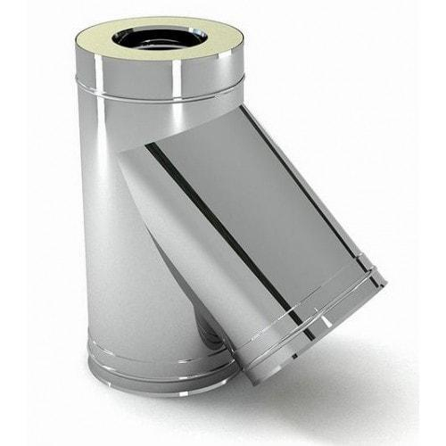 Тройник-сэндвич 115/200*45 (0,5мм) нерж/нерж.