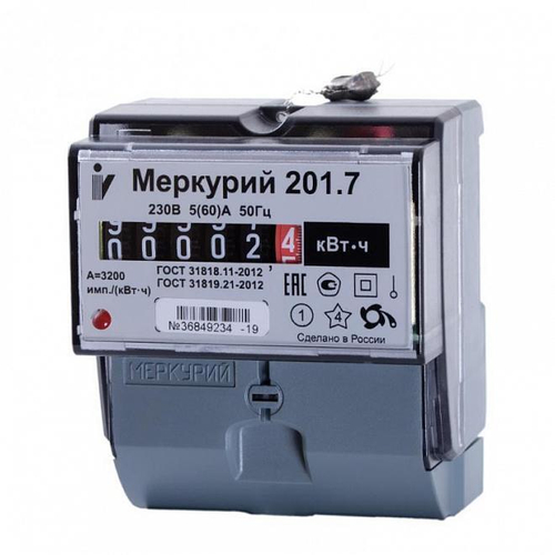 Счетчик Меркурий 201,7 1ф 5-60А 1 класс