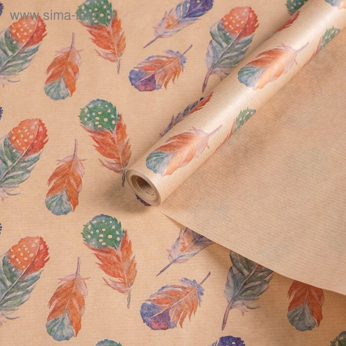 Бумага упаковочная крафт "Легкость", 0,72 x 20 м, 40 г/м²