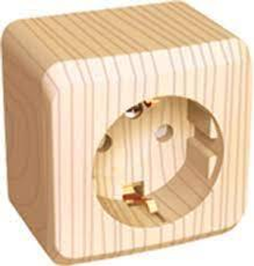 Розетка 1-ая ОУ с/з Олимп Сосна