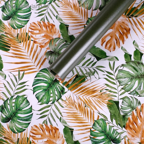 Бумага упак. глянц. двухсторонняя «Тропики», 70 × 100 см