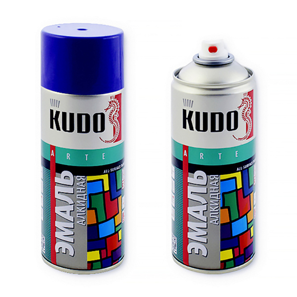 Эмаль аэрозольная синяя 520мл KUDO