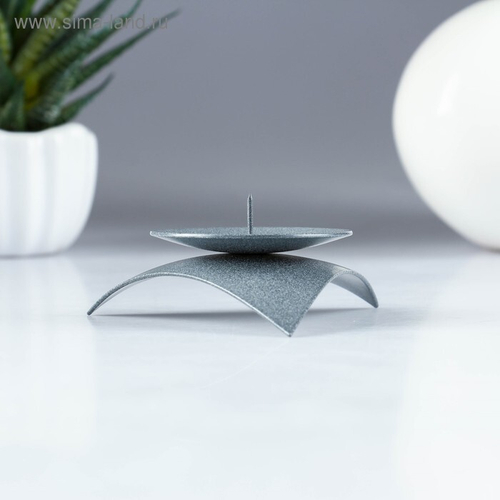 Подсвечник звездочка серый