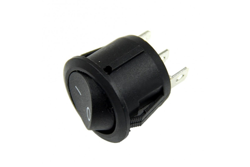 Переключатель круглый черный 3-х позиционный