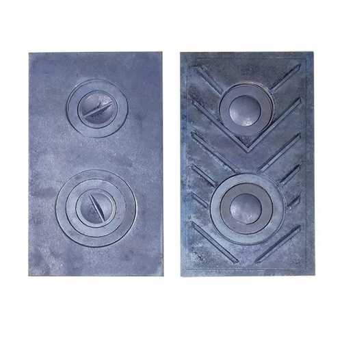 Плита цельная 2-конфор 710*410*10/25мм Иркутск с ребрами