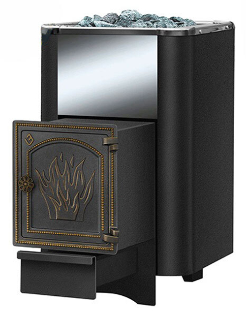 Банная печь чугунная «Везувий Сенсация 16» (ДТ-4) антрацит