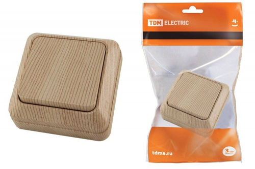 Выключатель 1кл ОУ Tdm Сосна