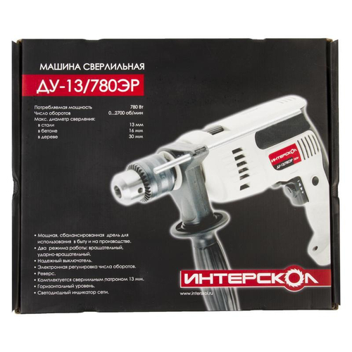 Дрель ударная Интерскол ДУ-13/780ЭР