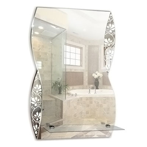 Зеркало с полкой 395*600 "Аква"