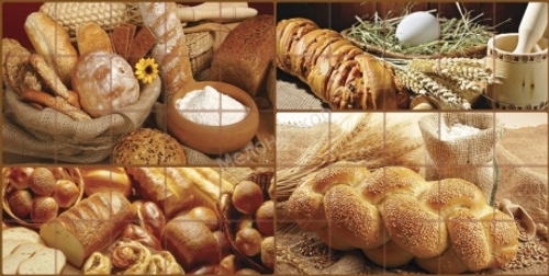 Панель ПВХ Плитка Хлебный Дом 955*480мм