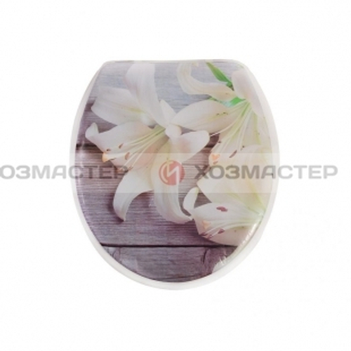 Сиденье для унитаза мягкое "Лилии"