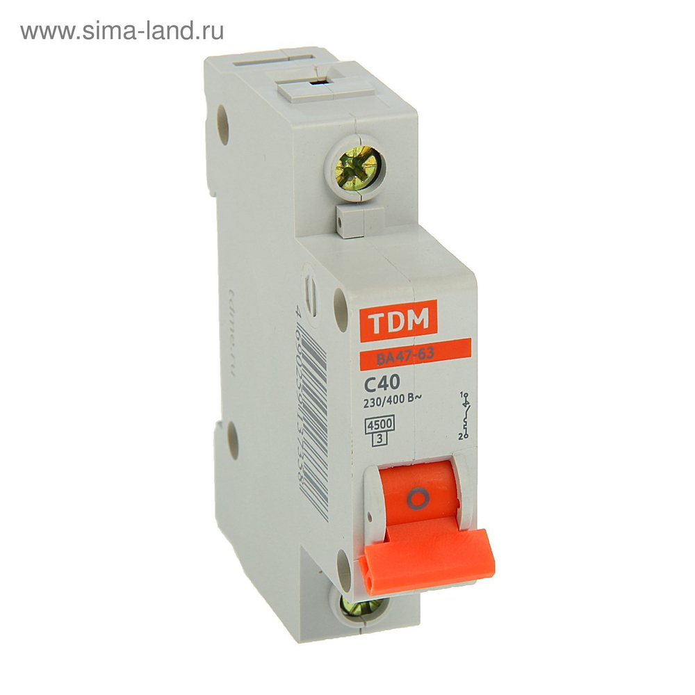 Авто выкл TDM 1П 40А