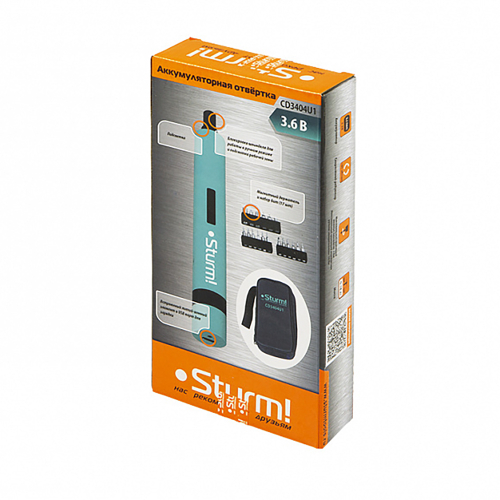 Отвертка аккумуляторная 3,6В sturm!