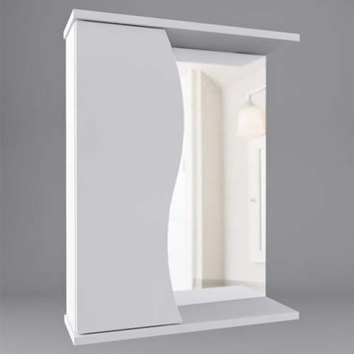 Зеркало-шкаф PROFLINE Орхидея (1дверь слева+зеркало) 55см) цвет белый