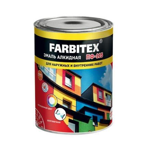 Эмаль ПФ-115 желтая 2,7кг FARBITEX