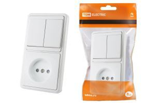 Блок (выкл.2кл.10А+розетка 2П+3 16А)