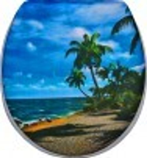 Сиденье для унитаза мягкое "Пальмы"