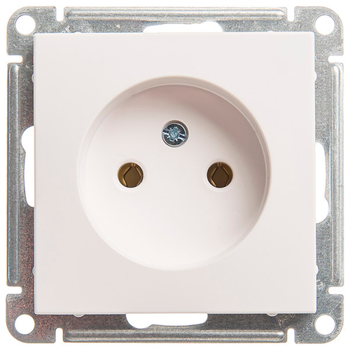 Розетка 1-ая СУ б/з Schneider Белая (под рамку)