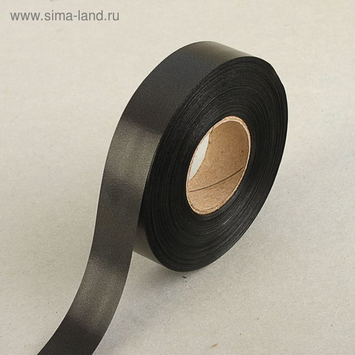 Лента для декора и подарков черная, 2 см х 180 м