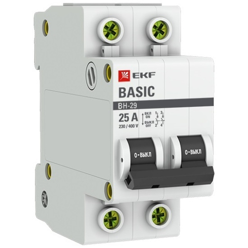Авто выкл EKF 2П 25А