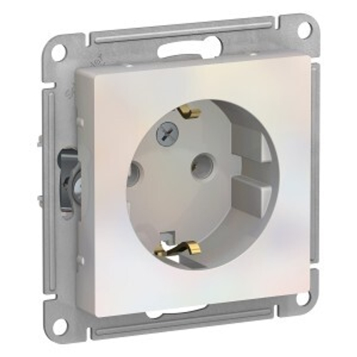 Розетка 1-ая СУ с/з Schneider Жемчуг (под рамку)