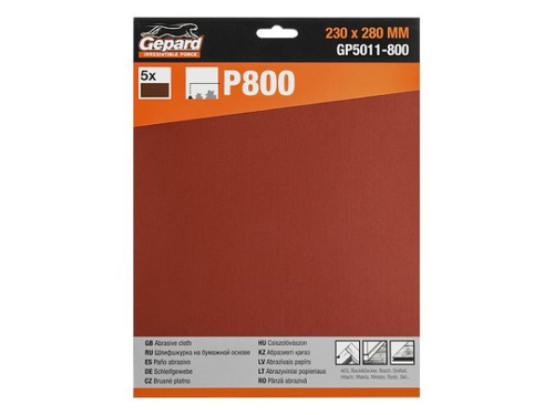 Лист шлифовальный Р800 230*280 Gepard
