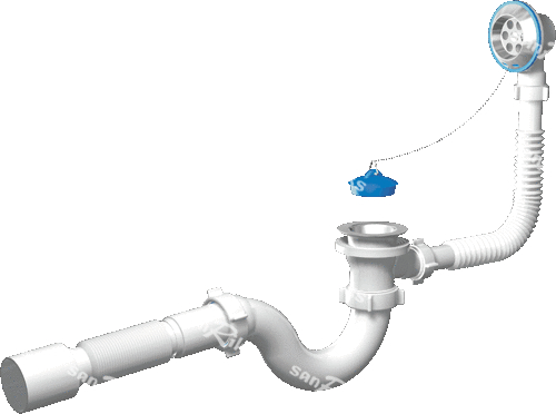 Сифон ванна АНИ Е 155 (S32)