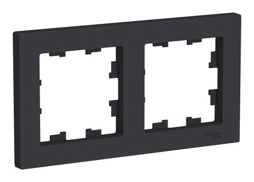 Рамка 2 мест. Schneider Карбон