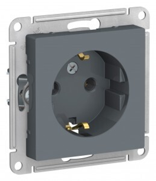 Розетка 1-ая СУ с/з Schneider Грифель (под рамку)