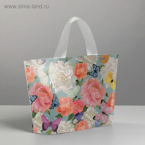 Пакет с петлевой ручкой «Бабочки», 35 × 25 см  4593676