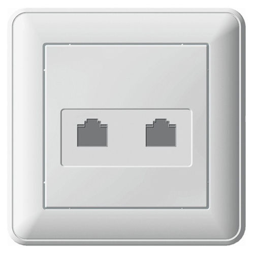 Розетка 2-ая СУ RG-45 Schneider белая (под рамку)