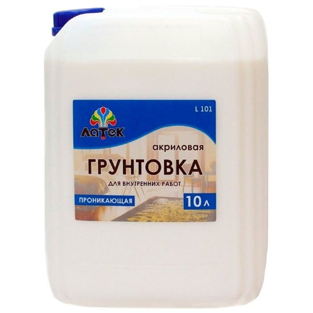 Грунтовка для внутренних работ 10л Латек Л101