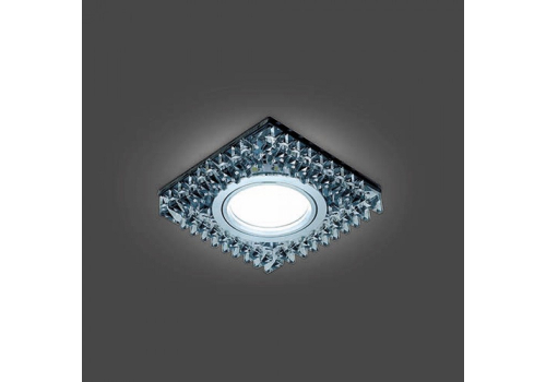 Свет-к Gauss BL 032 квадрат черн,кристал/хром GU5.3