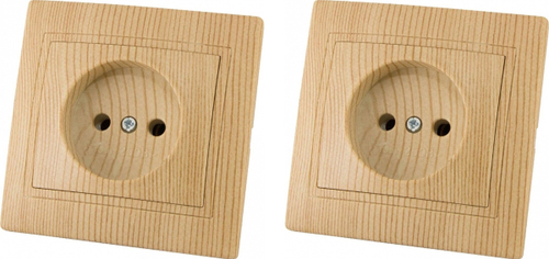 Розетка 1-ая СУ б/з Tdm Сосна