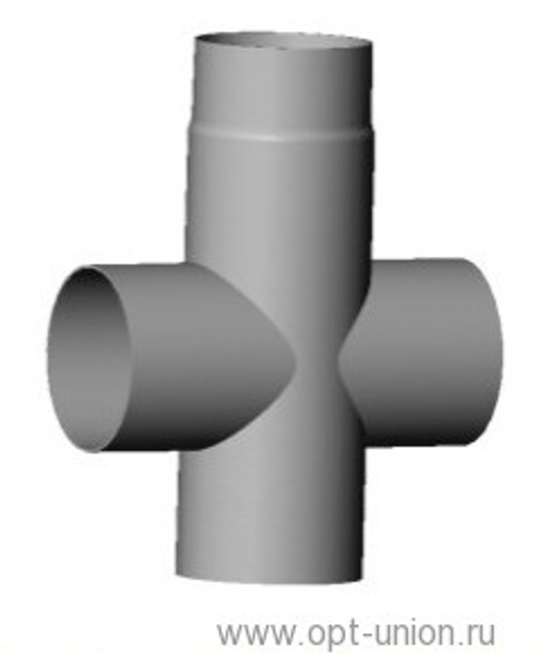 Тройник с ревизией 90град. Ду150 (сталь х/к 2,0 редуц.)