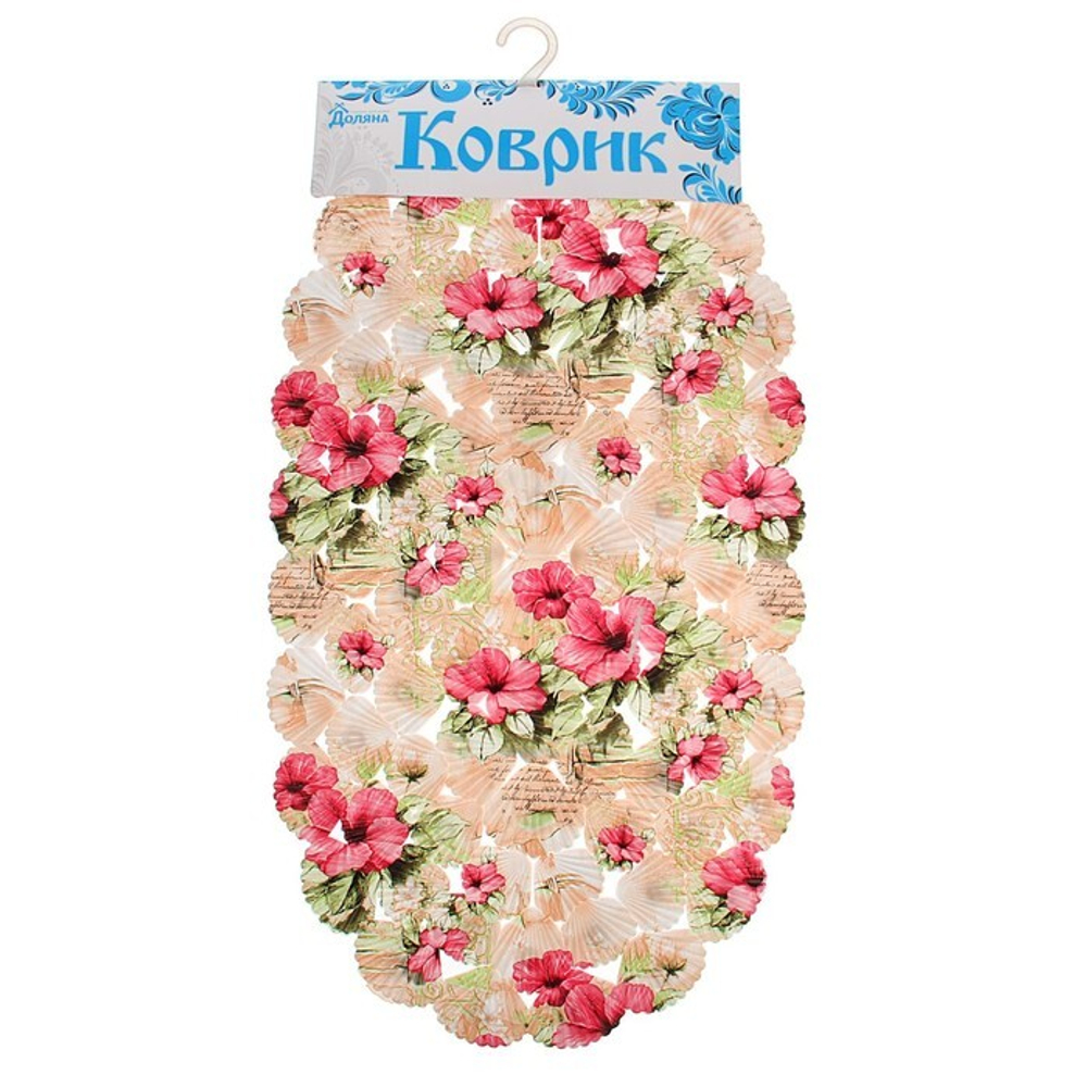 Коврик д/ванны 35*65см Цветник