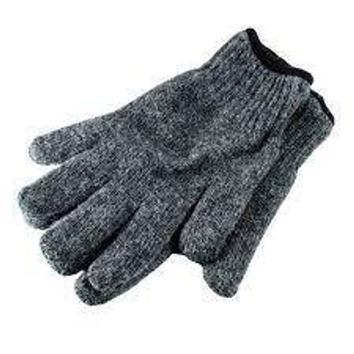 Перчатки шерстяные серые Сибирь