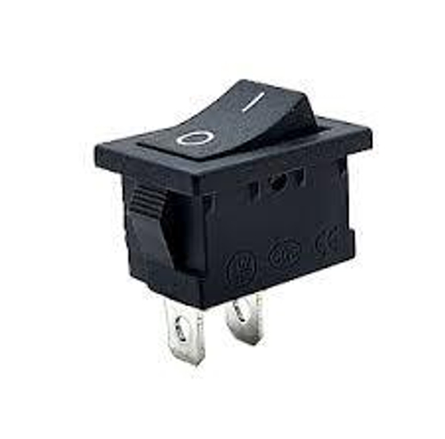 Переключатель черный прямоугольный 5А 250В