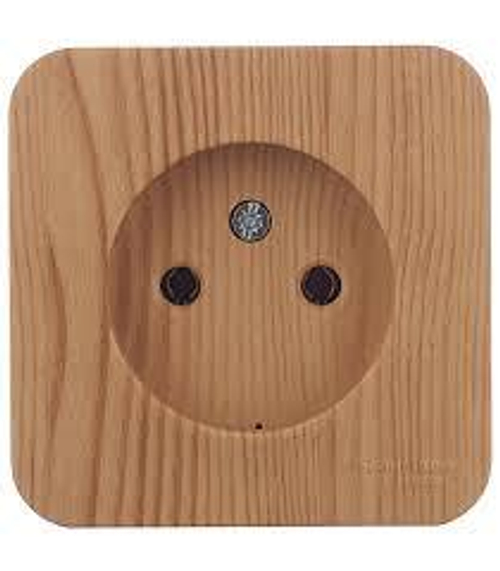 Розетка 1-ая ОУ б/з Schneider Ясень