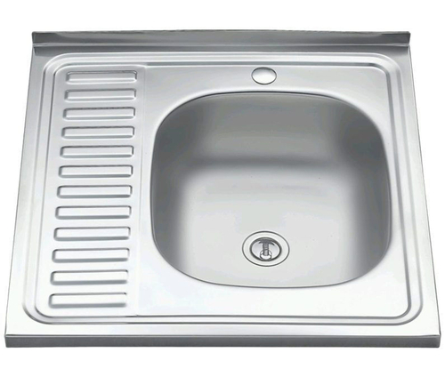 Мойка накладная 600*600  0,6мм правая 170глуб