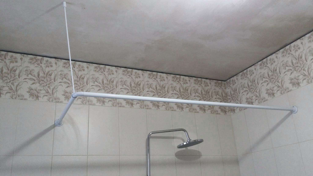 Карниз д/ванной угловой 90х180 белый Iddis