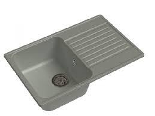 Мойка гранитная "ОЛИВИЯ" квадрат 740х480 серая
